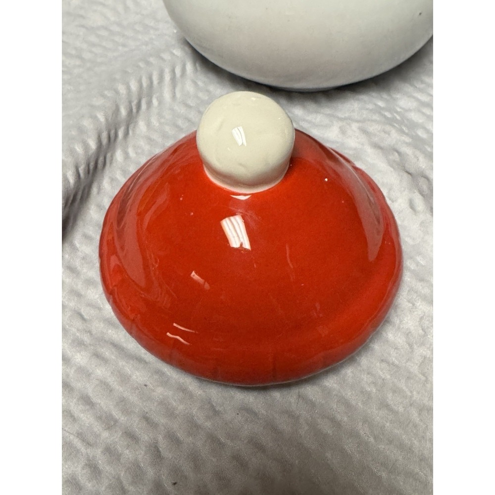 Vintage 1940-1960 Thomas Hughes Ironstone China Mustard Jam Pot Red Lid English - Picture 11 of 11